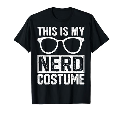Retro Nerd Costume For Women Kids Adult Men Boys Girl T-Shirt