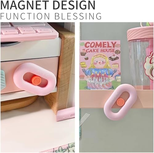 Image of Ceramic Box Cutter, Box Cutter Retractable, Pink, Mini, keychain, Safety, Cute, Magnetic Package Opener, Box Opener Cutter for Daily Online Shopping /Kitchen /Office /Beauty Gift Unpacking