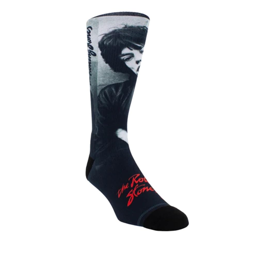 Perri's Socks Unisex Black The Rolling Stones Mick On The Wall Dye Sub