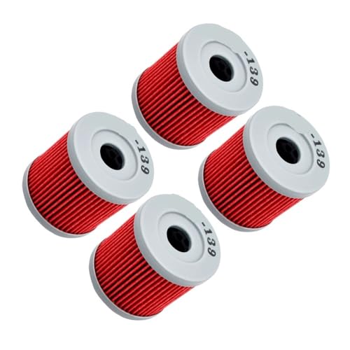 Filtre à huile pour moto DRZ400 et LTZ400 lot de 4 pièces rouge