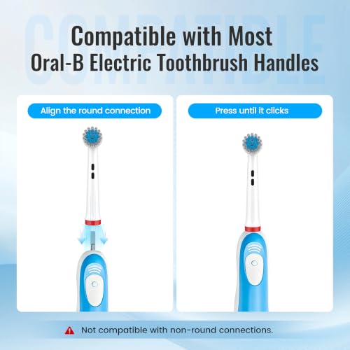 Soft Replacement Heads for Sensitive Gums, Compatible with Oral-B