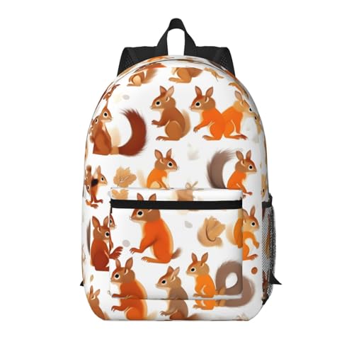 Sac à dos de voyage noir imprimé écureuil : le compagnon de 43,2 cm pour vos weekends nature