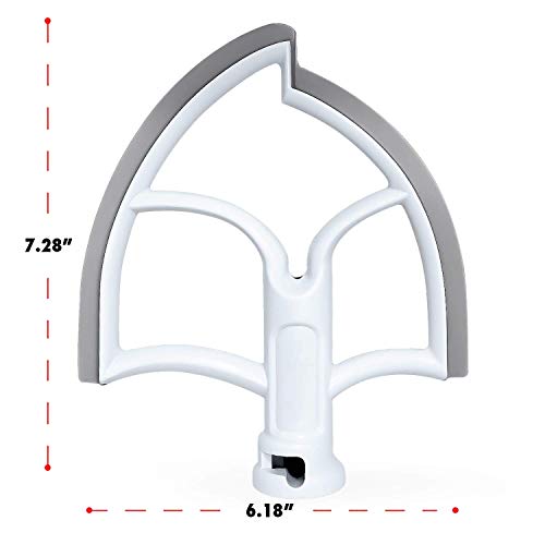 6 Quart Kitchenaid Mixer Attachments, Flex Edge Beater Paddle with Scraper for 6 QT Bowl-lift Kitchenaid Stand Mixer,Mixer Accessory Replacement