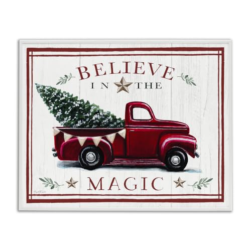 Vintage Truck Christmas Holiday, 11 x 14 Inch Framed Giclée Print