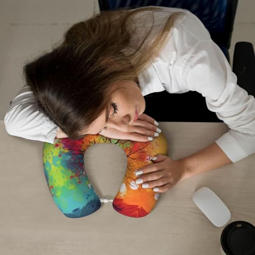 Almohada espuma viscoelástica tamaño único para viaje miniatura 7