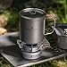 Boundless Voyage Titanium Spirit Burner Mini Alcohol Stove with Brackets Outdoor Camping Stove Multi-Fuel Stove, Lightweight and Versatile ti2001c