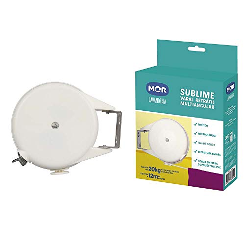 Varal Retrátil com Corda Multiangular de 12m Mor