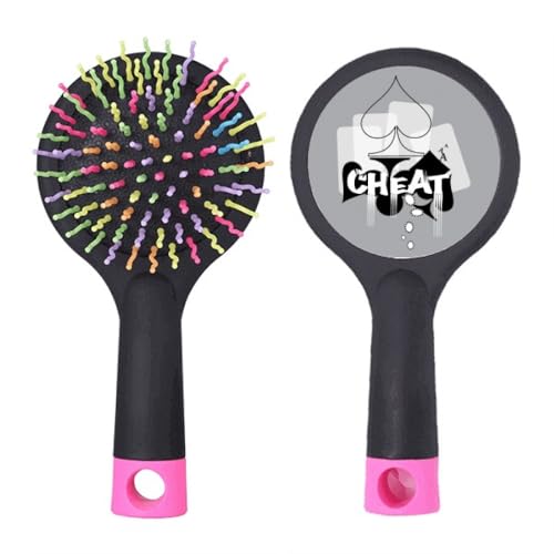 Brosse à cheveux démêlante coussin anti-nœuds motif cartes de jeu cœur