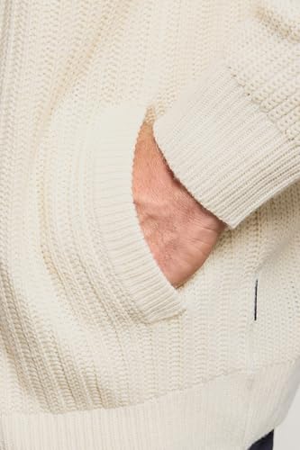 Big & Tall Men's Knitted Shawl Cardigan Natural 3XL4