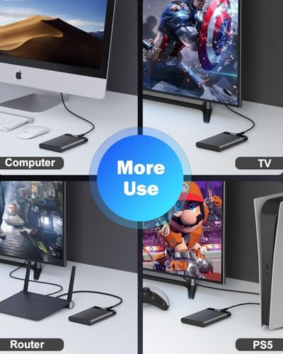 AYKAIT 500GB External Hard Drive 3.0 Compatible with Windows and Mac 2 Years Warranty Black - Image 2