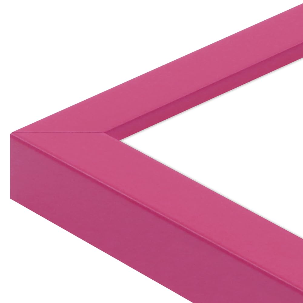 WANDStyle DIN A4 Bilderrahmen für Kinderzeichnungen, Pink Kinderbilderrahmen 21x30 cm, Bilderrahmen Kinder, Wechselbilderrahmen A4, Kinderzeichnungen aufbewahren, Rahmen - Made in Germany H950
