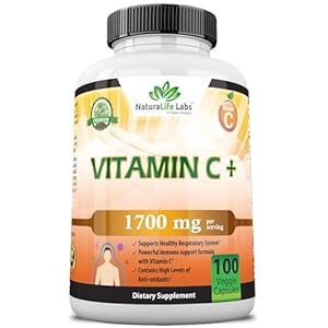 Vitamin C 1,700 MG with Vitamin D3, Zinc, Elderberry, Ginger Root – Maximum Strength Multi System Immune Support- 100 Veggie Capsules