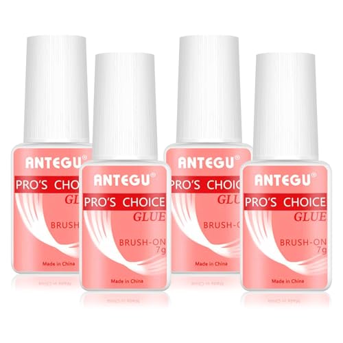 Adhesivo de pegamento para uñas super fuerte 4 x 7g, Pegamento Uñas Postizas Super Fuerte Para Uñas Acrílicas False Pegamento de Uñas Adhesivo de Uñas Postizas Rápido