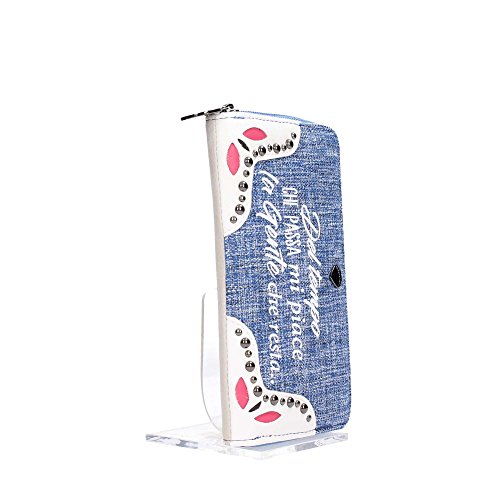 Portafoglio Donna Cerniera Semplice Wallet Jeans