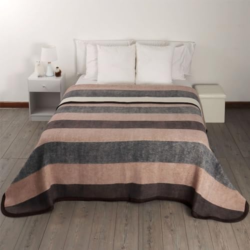 Alpaca Warehouse 55A 100% Natural Alpaca And Sheep Wool Blanket King Size Thick Heavyweight Comfortably Warm thumb #3