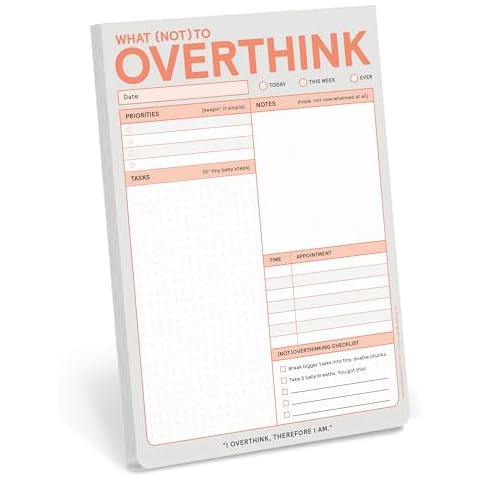 Knock Knock What (Not) to Overthink Pad: Daily Task Tracker Pad, 6 x 9-Inches Cover