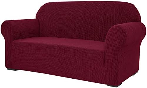 SU SUBRTEX Thickened Stretch Sofa Cover 1 Piece Covers for Living Room Soft Furniture Protector for Kids/Dogs Washable Couch Slipcovers(Chair, Coffee)