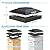 VOLISUN 4x4 Solar Post Cap Light 6pack,Solar Fence - Cap Lights Outdoor Waterproof for Wooden/Vinyl Post,Black Deck Post Cap Light Solar Powered with Warm White for Garden/Patio/Porch