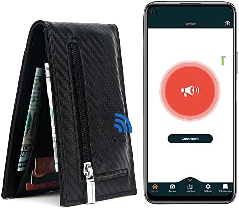 SMART LB Anti-Lost Bluetooth air tag Wallet Tracker & Finder GPS Position Locator Mens Slim Airtag Cool mens money clip wallet Credit Card Holder Gifts with Box