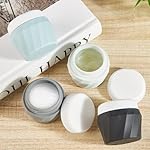 Travel Containers for Toiletries, Premium Cosmetic Silicone Cream Jars, TSA Approved Leak-Proof Refillable Travel Size Toiletries with Clear Bag for Cosmetic Face Body Cream (Gray) - Image 5