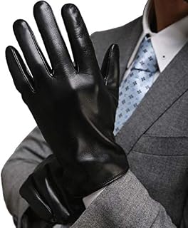Full-Hand Touchscreen Genuine Leather Gloves, Gift Packaging, Cold Weather Gloves for Men's Texting