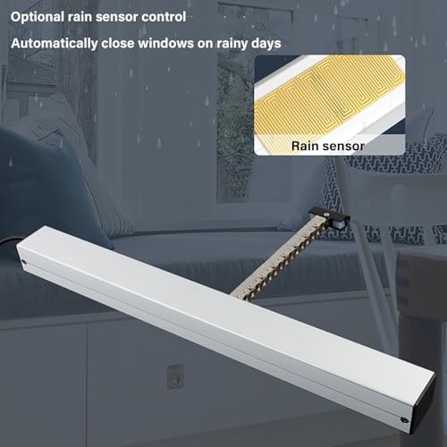 24V Electric Chain Window Opener with Remote Control & Switch - Automatic Actuator for Skylight - 220V, Rain Sensor, 400mm Stroke, Ideal for Home & Office