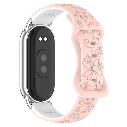 Miitech Xiaomi Smart Band 10 / 9 / 8 �o���h �V���J�Q���� �������� �_�炩�y�� �ʋC �j�����p �X�|�[�c �\�����[�v ���v�X�g���b�v Mi Band 10 / 9 / 8 �p �����x���g �݊����ۏ� (�T���h�s���N�{�z