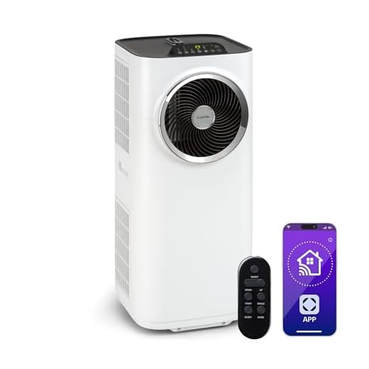 KLARSTEIN Kraftwerk Smart - Climatiseur Mobile, Déshumidificateur, Ventilateur, Minuterie programmable, Contrôle Via Application WiFi, Télécommande, 12000BTU/h - Blanc