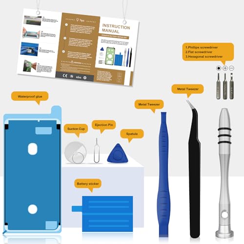 Image of Replacement for iPhone 6S Battery,4000mAh High Capacity Li-ion Polymer Replacement Battery for Model A1633 A1688 A1700 with Complete Professional Repair Tool