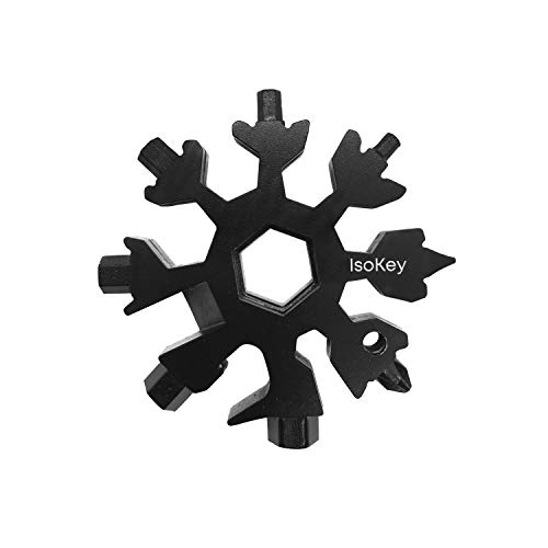 IsoKey Snowflake Multitool High Grade Stainless Steel 18 in 1 Multitool | Keychain | Screwdriver