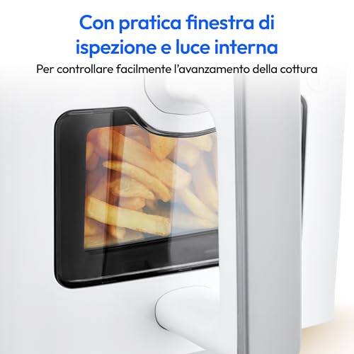 Medion Friggitrice Ad Aria Doppio Cestello P20 Xxl (8,7L, 2600W, 9 Programmi Di Cottura, Dual Air Fryer, Dual Cook & Sync-Finish, Md 11760) Bianco - 7