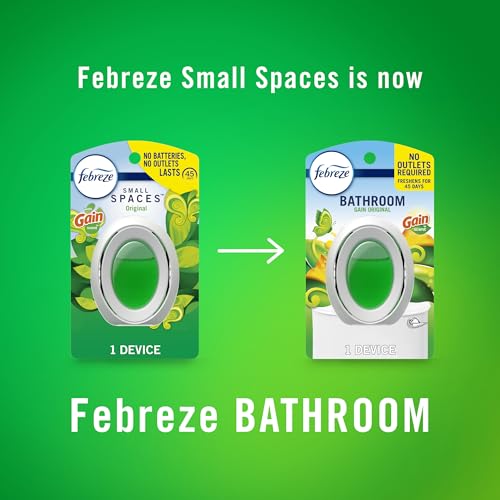 Febreze Bathroom Air Freshener, Odor-Fighting, Plug-in Alternative, Air Fresheners for Small Spaces in Home, Bathroom, Kitchen, & Closet, Pet & Litter Box Odor Fighter, Gain Original Scent, 4ct - image 9