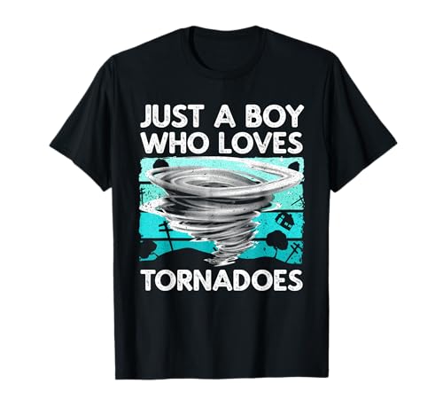 Funny Tornado Art for Men Boys Weather Storm Tornado Chaser T-Shirt