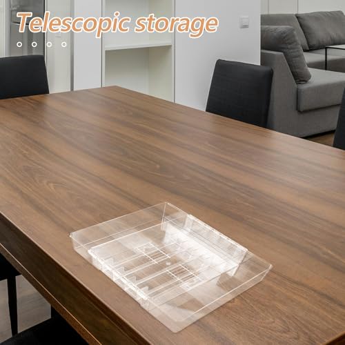 Organiseur couverts extensible acrylique à compartiments multiples - 6