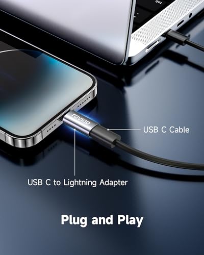 RAVIAD USB C auf Lightning Adapter 2-Stück Nicht für kopfhörer/Audio/OTG/ – Ansicht 4