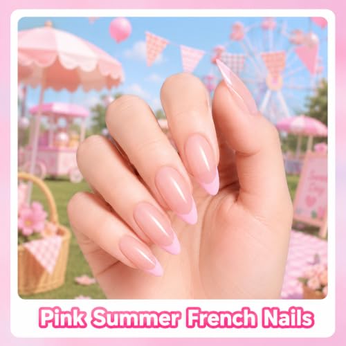 Image of AZUREBEAUTY 6 Colors 15ml HEMA Free Pink Purera Gel Nail Polish Set, Same Color Bottles, Soak Off UV LED Gel Polish Kit Nail Art for DIY at Home Manicure Salon Gift, Neon Light Bright Baby Pink