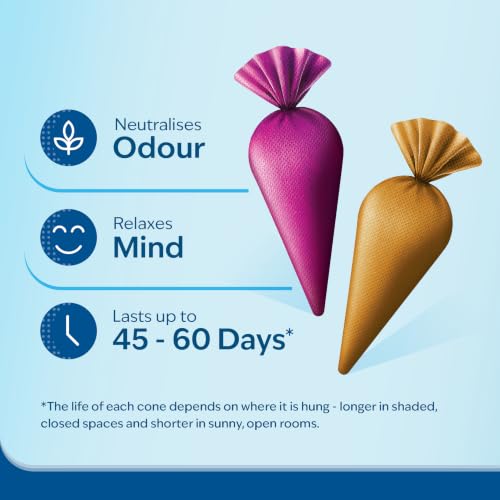 Image of CamPure Camphor Cone (1 Sandalwood + 1 Lavender) Pack Of 2-100% Organic | Air Freshener For Car, Wardrobe, Office Cabin's, Drawers, Travel Bag & Bathroom