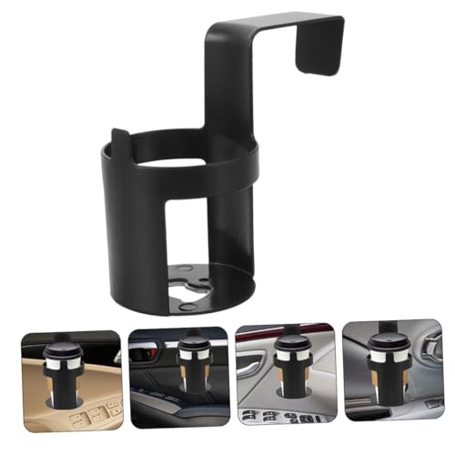 Portavasos portátil negro para puerta de carro 2 pcs miniatura 7
