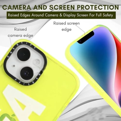 Image of Erams Online for iPhone 15 Pro SEA Case Transparent, Grip Case Silicon Slim Fit Shock-Absorbing TPU Bumper & Anti-Yellowing Clear Protective Back Cover for iPhone 15 Pro (Yellow, 01)