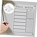 SEWACC 1set Erasable Weekly Planning Board Acrylic Message Board for Office Home Includes Push Whiteboard Marker for Weekly Memo Task Organization