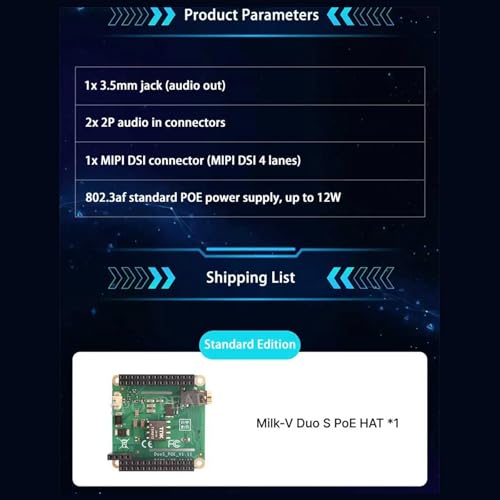 Sombrero Ethernet Milk-V con audio de alta fidelidad para mini PC 6