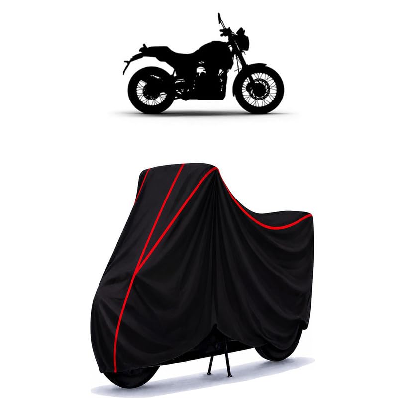 Image of Scrambler 450 Water Resistant Bike Cover for All Motorcycles & Rain | Heavy Duty Taffeta Fabric | UV Protection, Dustproof, Scratchproof | All Weather Two Wheeler Body Cover with Elastic Bottom