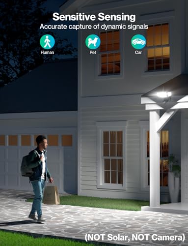 iMaihom 65W LED Security Lights Motion Sensor Outdoor, Dusk to Dawn Flood Lighting, 6500LM Motion Detected Floodlights for Outside, IP65 Waterproof Motion Lights for Garage,Yard (Hardwired)
