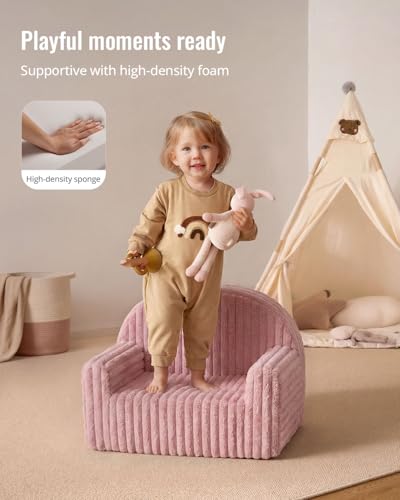 image for Blissful Diary Toddler Chair, Snuggly Soft Kids Sofa Chair, Supportive