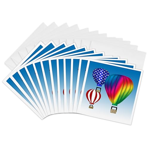 Cartes de vœux ballons de plein air 3dRose pour accompagner tous vos cadeaux