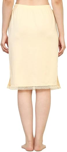 TIZEE Cotton Under Skirt for Women (Iris) Soft Breathable Slip Skirt for Saree, Dresses &amp; Layering Anti-Static Comfortable...