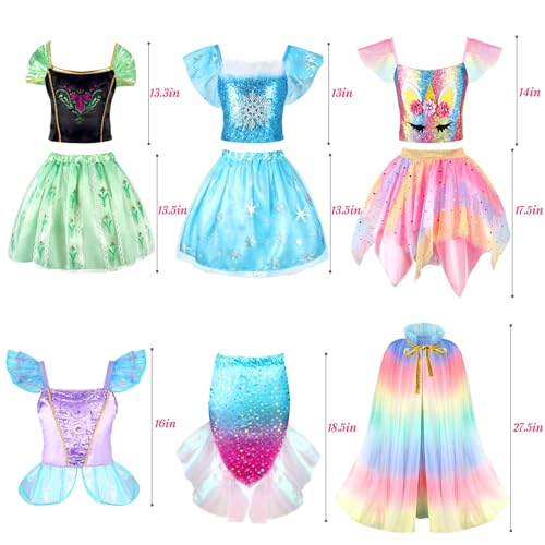 Disfraz de Princesa para Niñas Pequeñas con Capa y Accesorios miniatura 6
