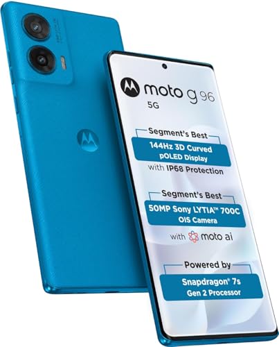 Motorola G96 5G (Pantone Dresden Blue, 8GB RAM, 256GB Storage) | ...