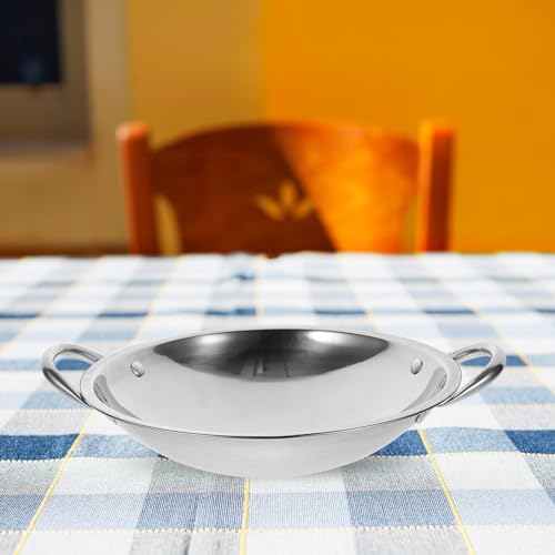 Wok acero inoxidable fondo redondo con asas dobles miniatura 4
