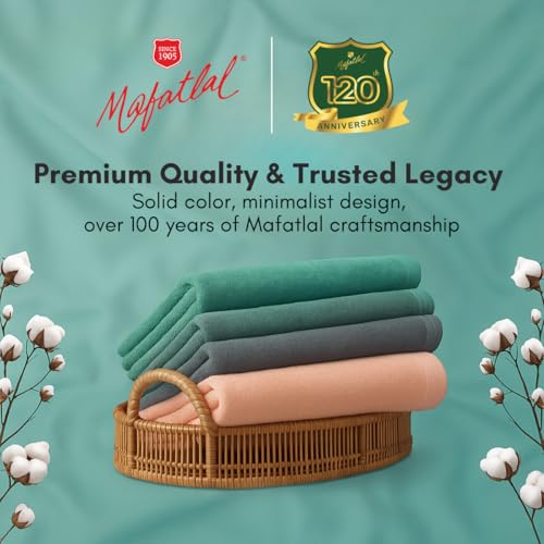 Image of Mafatlal Joy Towels for Bath Large Size - Pack of 2 | 58 x 29 inch | Soft & Quick Dry | 450 GSM | Green | Bath Towels for Women